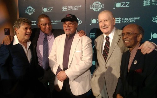 (L-R) Monty Alexander, Wynton Marsalis, Jimmy Cobb, Joe Temperley, Jimmy Heath